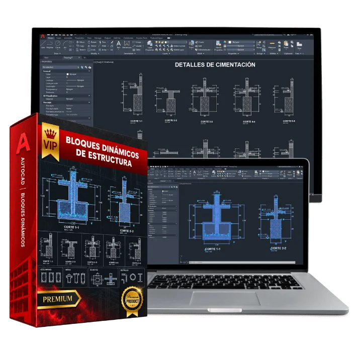 BLOQUES DINÁMICOS — ESTRUCTURA para AUTOCAD