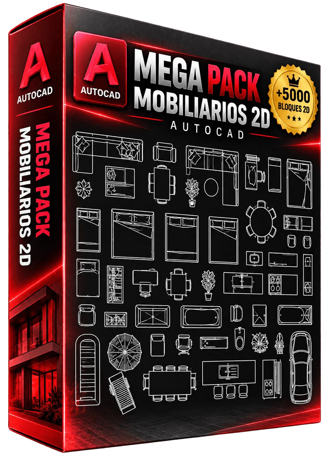MEGA PACK Mobiliarios 2D - AutoCAD